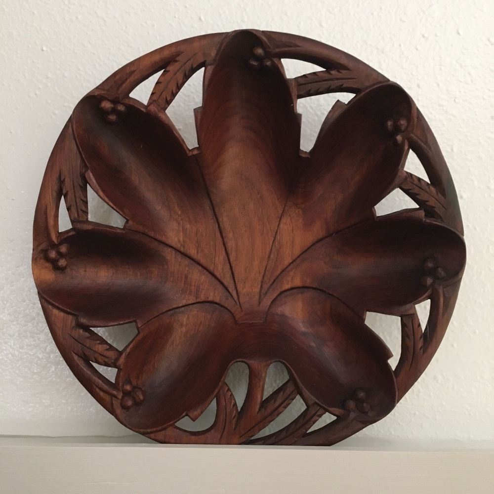 Wood Bowl Handcrafted Vintage Decor